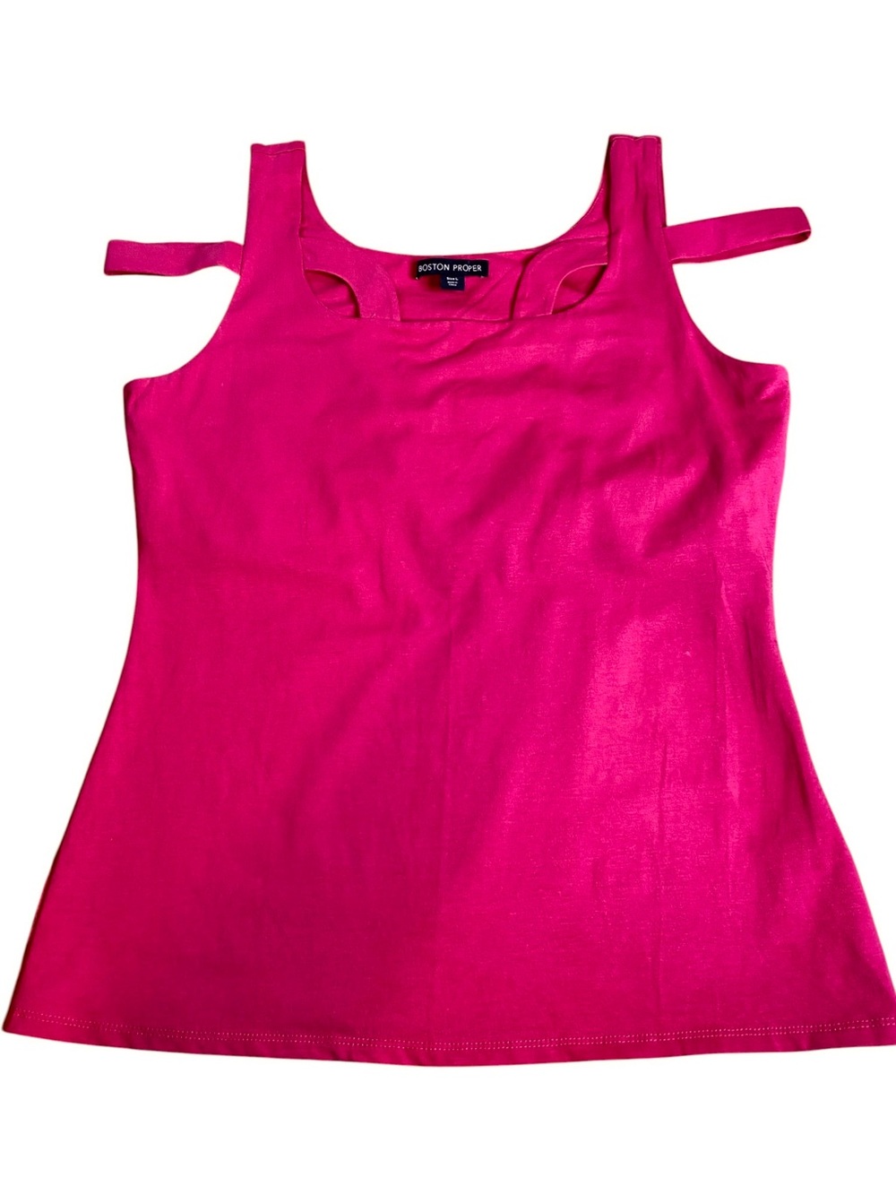 Boston Proper Pink Cold Shoulder Top Women’s Size L
